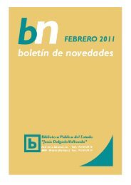 BOLETÃN DE NOVEDADES FEBRERO 2011 1 / 23 - Bibliotecas ...