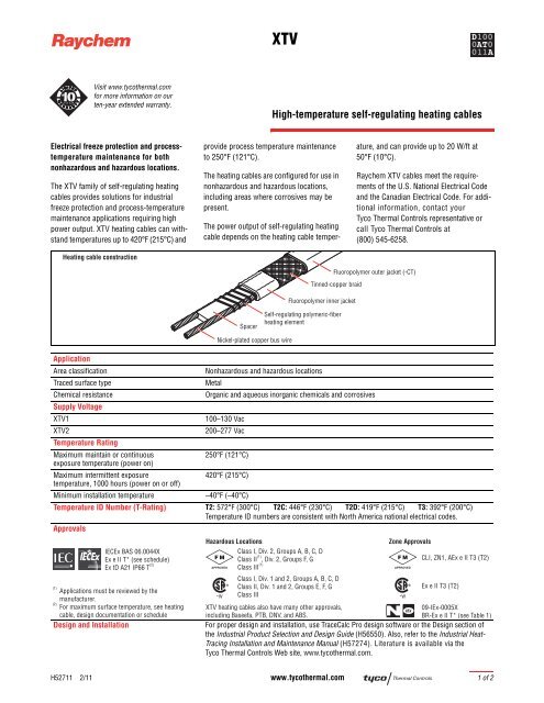 XTV - Electric Trace Heating