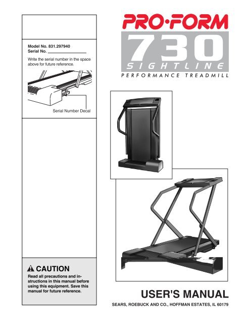 Proform treadmill sears outlet new arrivals
