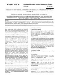 preliminary phytochemical screening of medicinal plant ziziphus ...