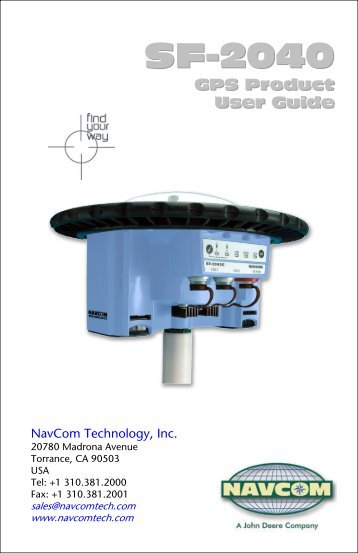 SF-2040 - NavCom Technology Inc.