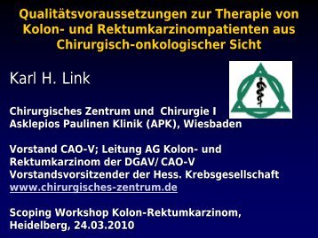 Asklepios Paulinen Klinik Wiesbaden Prof. K. H. Link - SQG