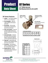 B7 Series Product Data Sheet - Olympus Lock