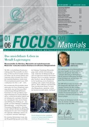 Focus on Materials, Ausgabe 2 - Max-Planck-Institut für Intelligente ...