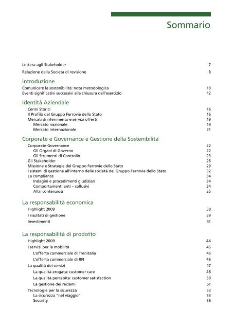 Rapporto di SostenibilitÃ  2009 - Ferrovie dello Stato Italiane