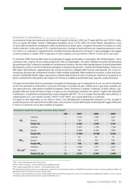 Rapporto di SostenibilitÃ  2009 - Ferrovie dello Stato Italiane