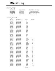 Wrestling Records - Hunterdon Central Regional High School