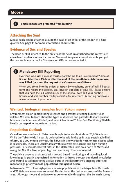 Yukon Hunting - Department of Environment - Government of Yukon