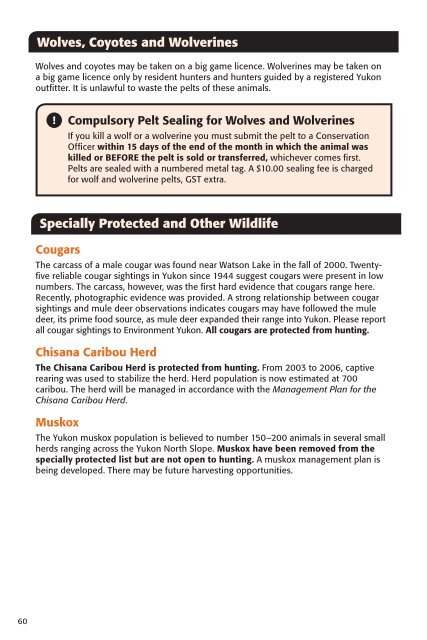 Yukon Hunting - Department of Environment - Government of Yukon