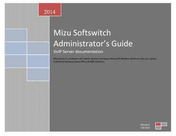 Admin Guide - Mizu Voip