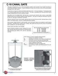 C-10 CANAL GATE - Waterman Industries