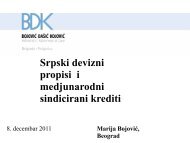 Srpski devizni propisi i medjunarodni sindicirani krediti