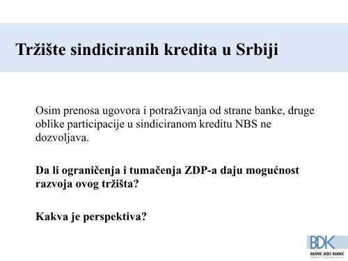 Srpski devizni propisi i medjunarodni sindicirani krediti