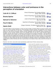 Interactions between color and luminance in the ... - Journal of Vision