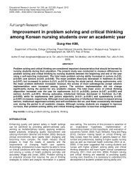 Improvement in problem solving and critical thinking among Korean ...