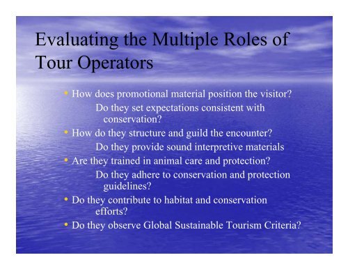Challenges and Proposals for Sustainable Wildlife Tourism- Robin ...