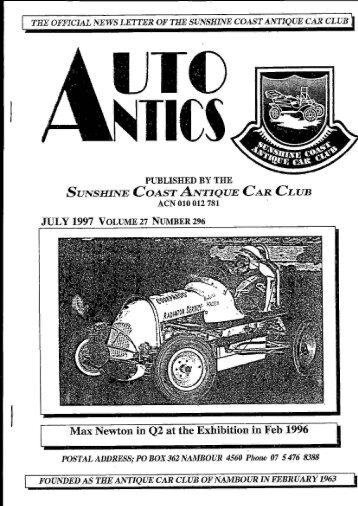 July 1997 Vol 27 Number 296.pdf - Sunshine Coast Antique Car Club