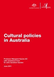 Cultural policies in Australia - Australia Council for the Arts