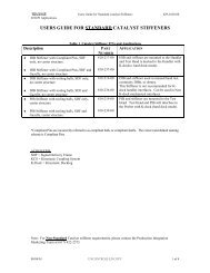 users guide for standard catalyst stiffeners - Teradyne GSO