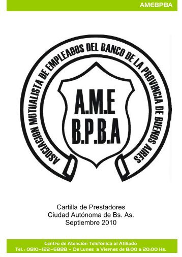 Cartilla de Prestadores Ciudad AutÃ³noma de Bs. As ... - amebpba