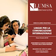 Lingue per la Comunicazione Internazionale A.A. 2012-2013 - Lumsa