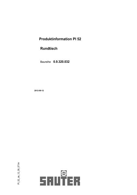 Produktinformation PI 52 Rundtisch - Sauter Feinmechanik GmbH
