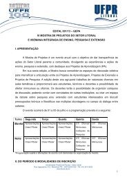 1 edital 001/13 â gepa vi mostra de projetos do setor ... - UFPR Litoral