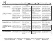 Standard 1 Engaging and Supporting All Students in Learning