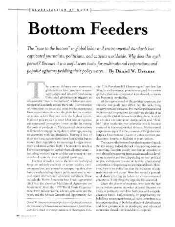 Bottom Feeders. - Daniel W. Drezner