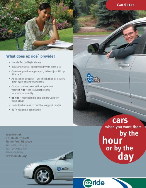 EZ Ride Car Share brochure