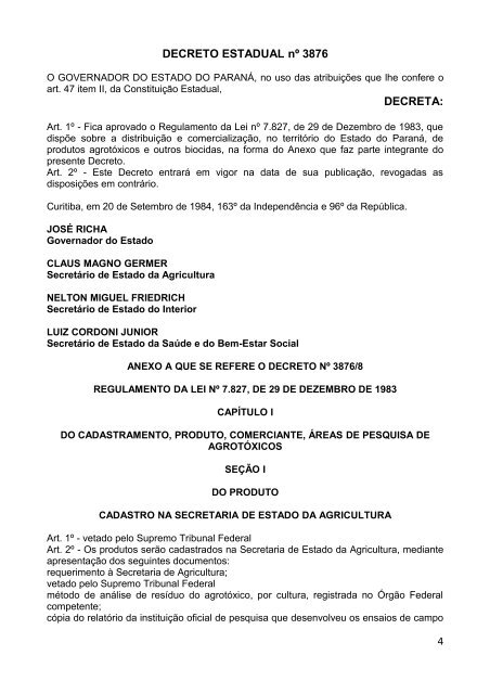 legislação estadual - Agência de Defesa Agropecuária do Paraná ...
