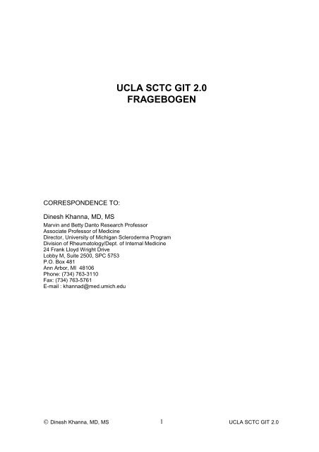 ucla sctc git 2.0 fragebogen - UCLA SCTC GIT 2.0 Questionnaire