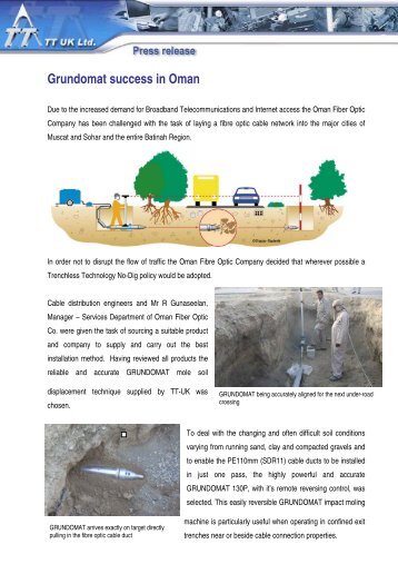 Grundomat success in  Oman - Tracto-Technik