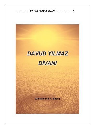 davud yÃ„Â±lmaz divanÃ„Â± - Melamilik.com