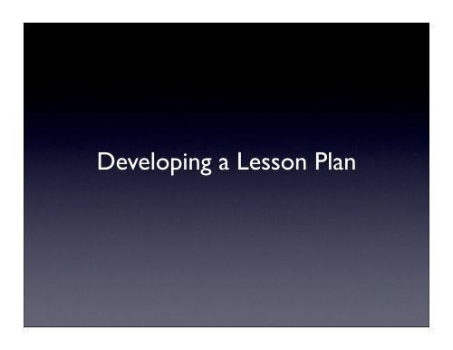Syllabus and Lesson Plan Development - UBC Blogs