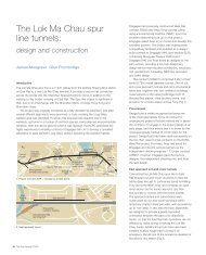 The Lok Ma Chau spur line tunnels: - Arup