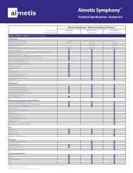 Technical Specifications - Aimetis