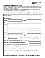 Application Form PDF format - Strode College