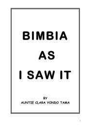 “Bimbia as I saw it” by Auntie Clara Yondo Tama - DoBeS