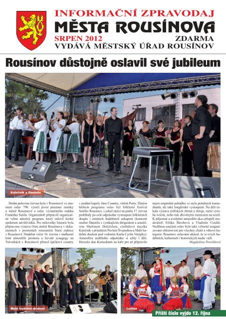 Zpravodaj z 17.08.2012 - RousÃ­nov