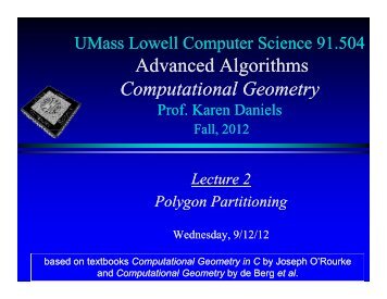 O'Rourke Chapter 2: Polygon Partitioning in PDF - Computer Science