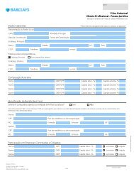 Ficha Cadastral Pessoas Jurídicas - Barclays Capital