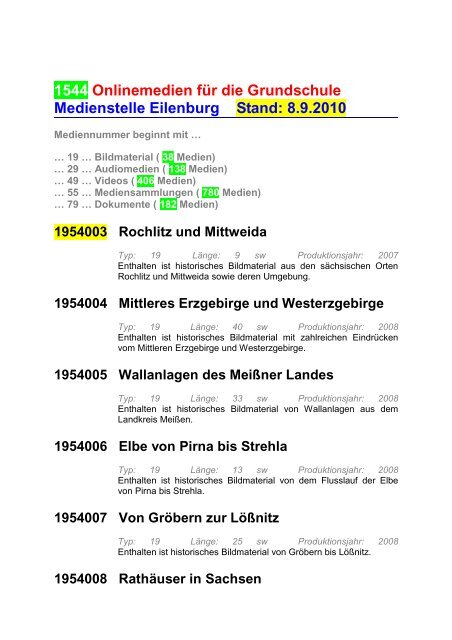 Medienliste Eilenburg Medienstelle -