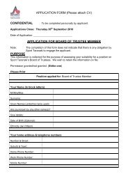 APPLICATION FORM (Please attach CV ... - Sport Taranaki