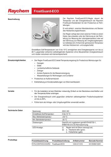 FrostGuard-ECO - Raychem - Frostguard