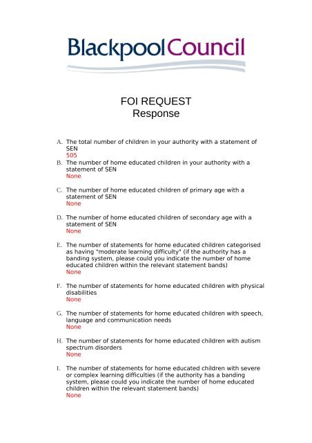 FOI REQUEST Response - Ed Yourself