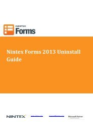 Nintex Forms 2013 Uninstall Guide