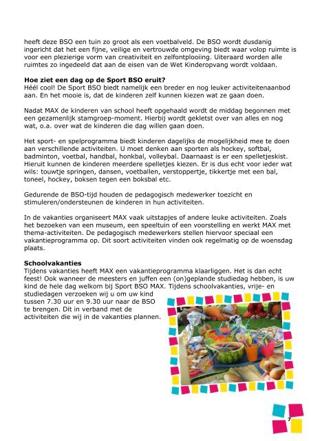 Info-folder BSO Sport MAX web-versie - Max  Kinderopvang