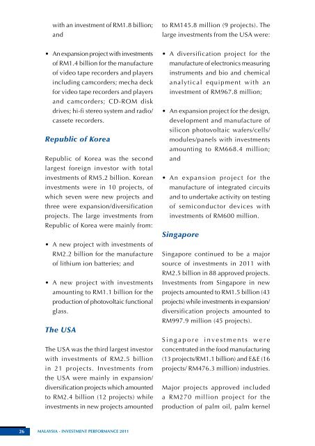 Malaysia - Investment Performance 2011 - Malaysian Industrial ...