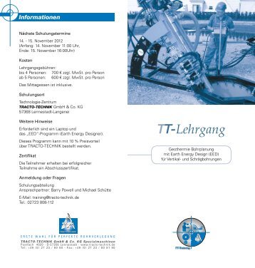 TT-Lehrgang - Tracto-Technik